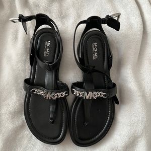 Michael Kors Black+Silver Sandals